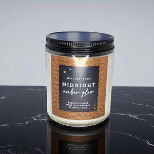🆕Bath & Body Works Midnight Amber Glow 1-Wick Candle-BUNDLE & SAVE